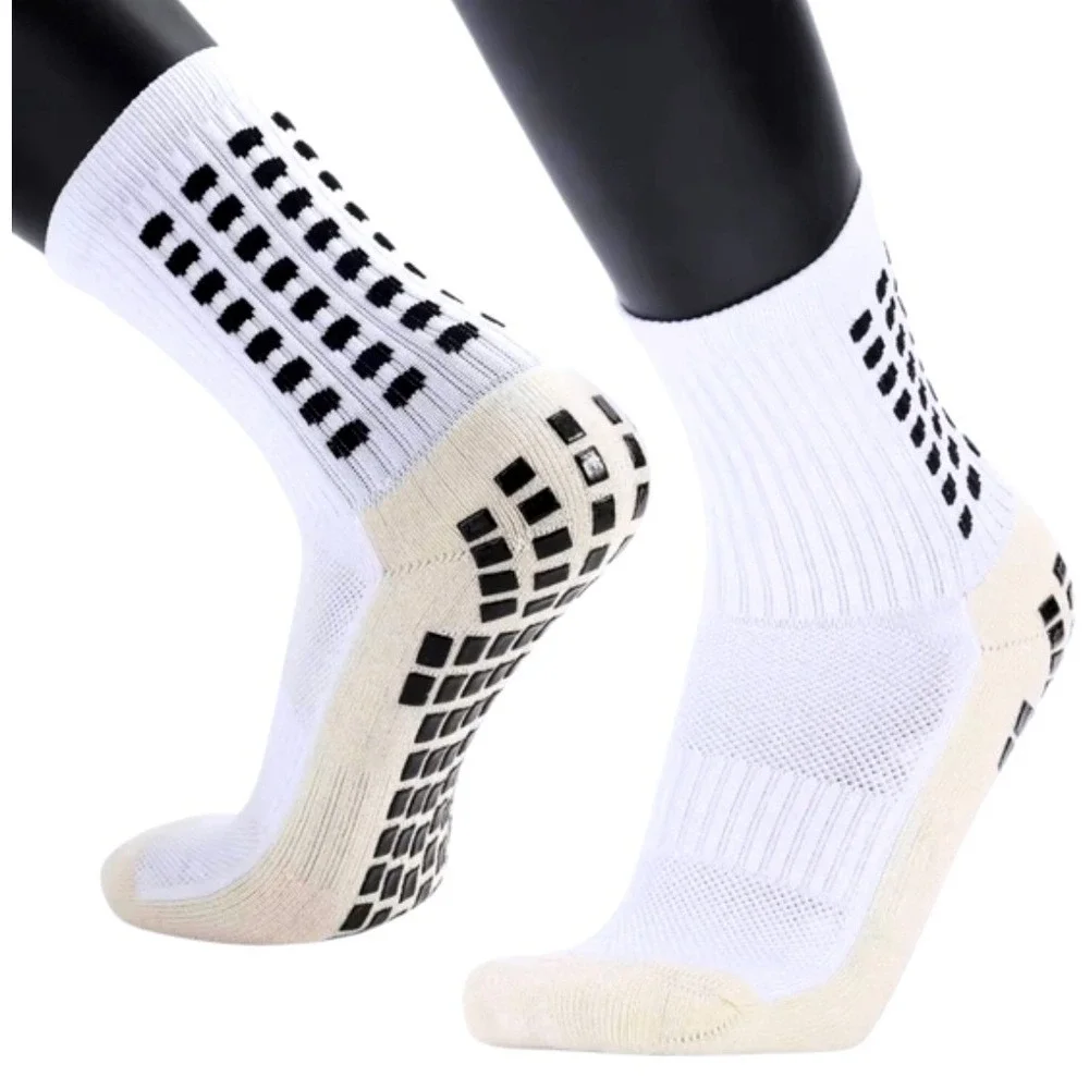 Spreezing Grip Socks Panenka Pro White Yellow Mens 6-11 Non-Slip NWT 4 pairs